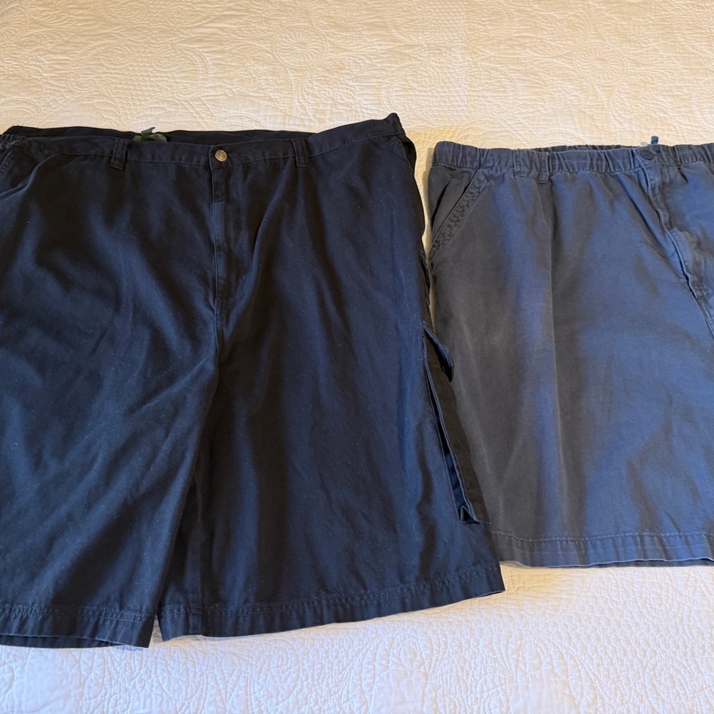 Men's Size 5X Navy & Black Boulder Creek Casual Shorts